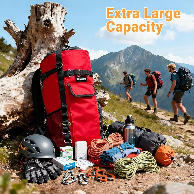 Climbing Rope Bag,Large Capacity Arborist Tree Rope Storage Bag,Waterproof Outdoor Rock Climbing Gear Bag