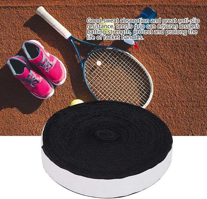 Keenso Racket Grip Tape Racquet Anti Skid Tape Badminton Racquet Wraps, Badminton Racquet Towel Grip Racquet Grips
