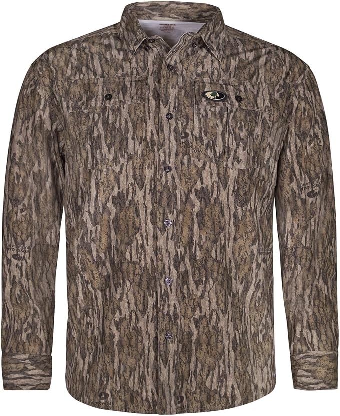Mossy Oak Men's Men's Tibbee Technical Lightweight Camo Hunting Shirt