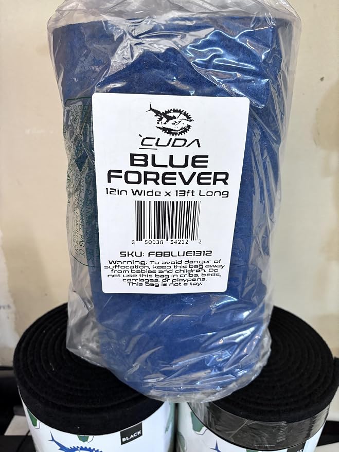 Cuda Boat Trailer Bunk Carpet 12 Inch Wide x 13ft-New Forever 44 Oz Roll- Cuda Bunk Carpet for Boat Trailers Parts Accessories Blue Lift Runners Covers 36 Waterproof