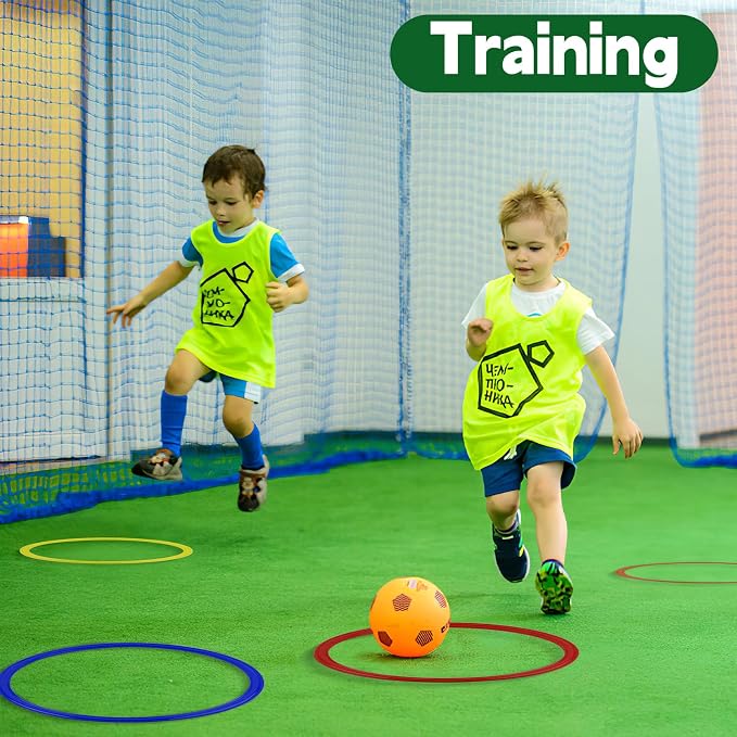 Mototo 24/30/48/96 Pack Agility Rings 15 Inch Speed Training Hopscotch Rings Plastic Circle Jumping Hoops Agility Hurdles for Athlete Exercise Soccer Football Gymnastics Games Practice Footwork