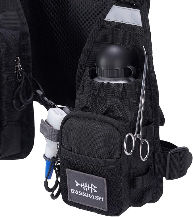 BASSDASH FV08 Ultra Lightweight Fly Fishing Vest for Men and Women Portable Chest Pack
