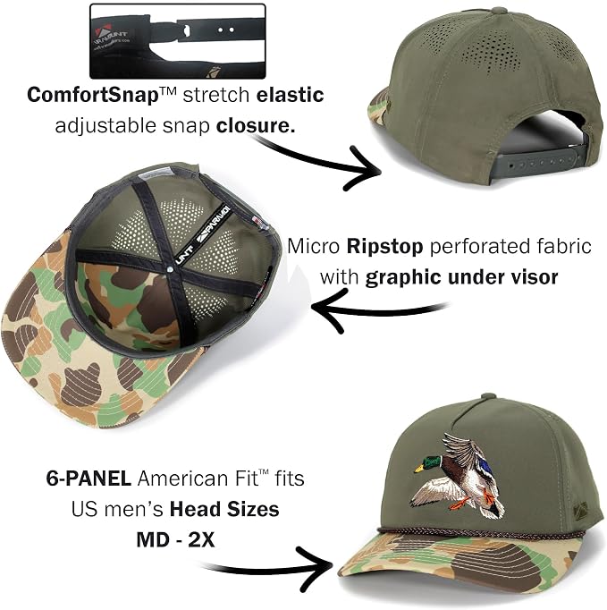 Paramount Outdoors Sporting Hat Collection for Men Hunting and Fishing Caps with ComfortSnap