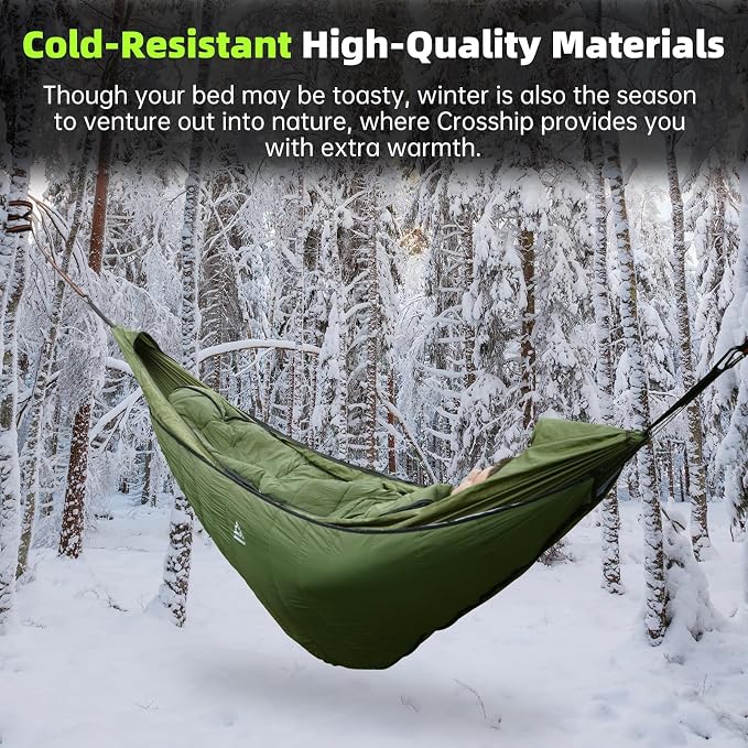 Hammock Underquilt for Camping - Full Length Orange Lightweight Warm Quilt for 3-4 Seasons (41-68°F) - Soft & Durable for Hiking, Backpacking, Beach, Travel - Holds Up to 500lbs