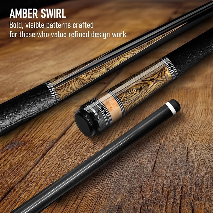 Series, Glass Fiber Pool Cue Stick, Uni-QR, 3/8-10, 5/16-18 Joint, Synthetic Leather Grip, 29" Glassfiber Shaft, 7-Layer Microfiber Tip
