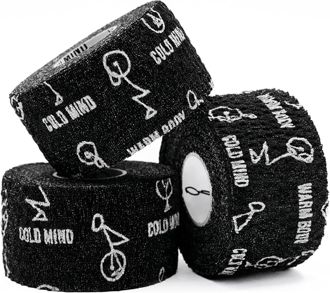 WARM BODY COLD MIND Lifting Thumb Tape for Weightlifting |1.5" x 20.6ft| - Hook Grip Tape for Gym, Powerlifting, Deadlift, Weight Lifting, Athletic Finger Wrap