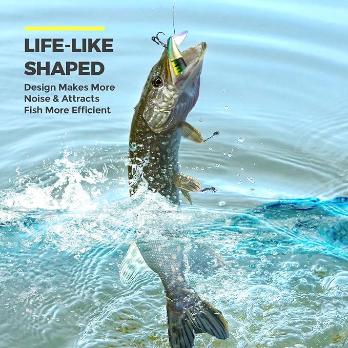 Talltalk 16 Pcs Fishing Lures for Bass Trout Perch Freshwater Trout Perch Freshwater Swimming Fishing Bait Swimbaits for Bass Slow Sinking Lifelike Fish Kit