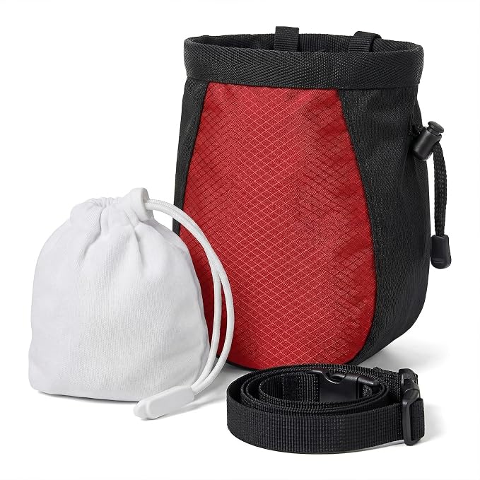 Climbing Chalk Bag for Rock Climbing - with Chalk Ball - Adjustable Black Chalk Bag Bouldering for Rock Climbing Equipment