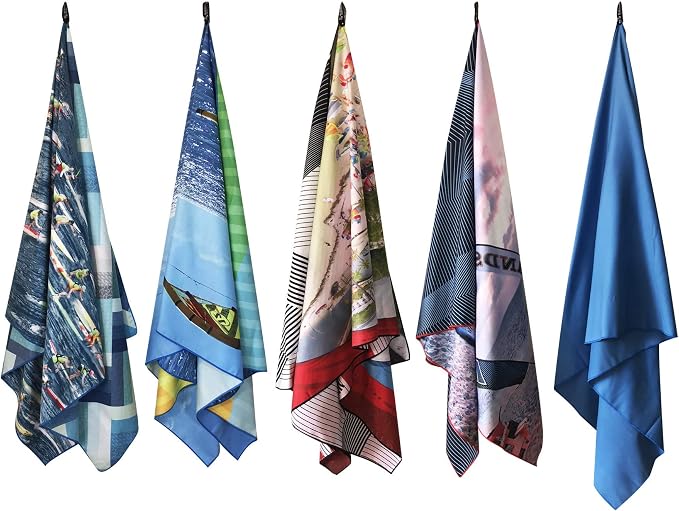 Platinum Sun Microfiber Beach Towel - Compact Travel Towels Quick Dry - Sand Free Fast Drying Swim Towel for Pool Swimmers Bath Outdoor Hiking Camping - Double Sided (68' x 30' - Kite POV)