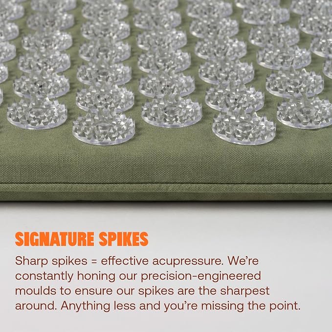 ShaktiMat Acupressure Mat for Relaxation, Massage Muscles, Aid Sleep & Unlock Inner Tension, Similar to Acupuncture, No Needles Required (Premium, Level 1, Tulsi)