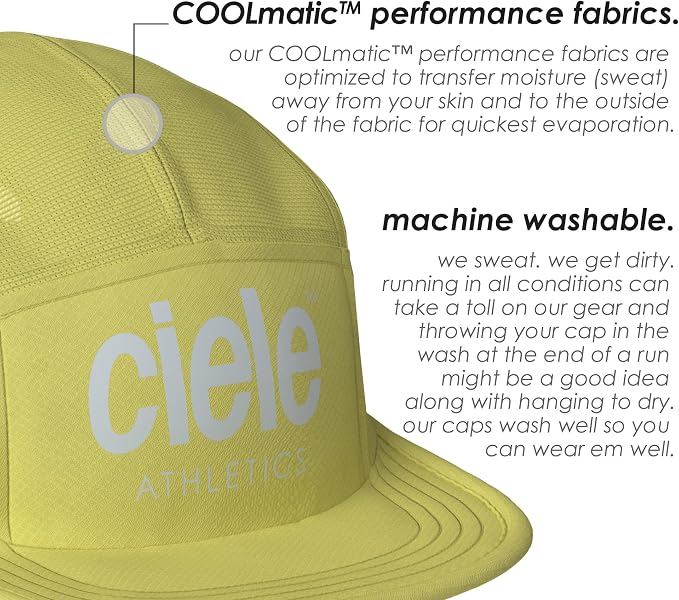 Ciele Athletics GOCap - Premium Washable Moisture Wicking Hat with Sun Protection, 5-Panel Knit Running Hat