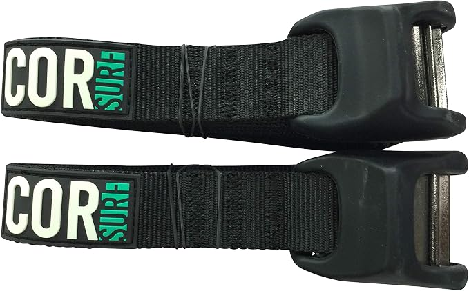 Cor Surf Round Roof Rack Pads with Scratch Resistant Silicone Tie Down Straps for Paddle Board, Kayak Surfboard, SUP, Canoe (Combo Pack of Rack Pad 19 Inches, Strap 10 Feet)