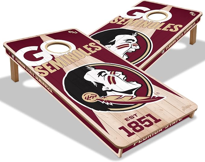 YouTheFan NCAA 2’ x 4’ Professional Wood Cornhole Game