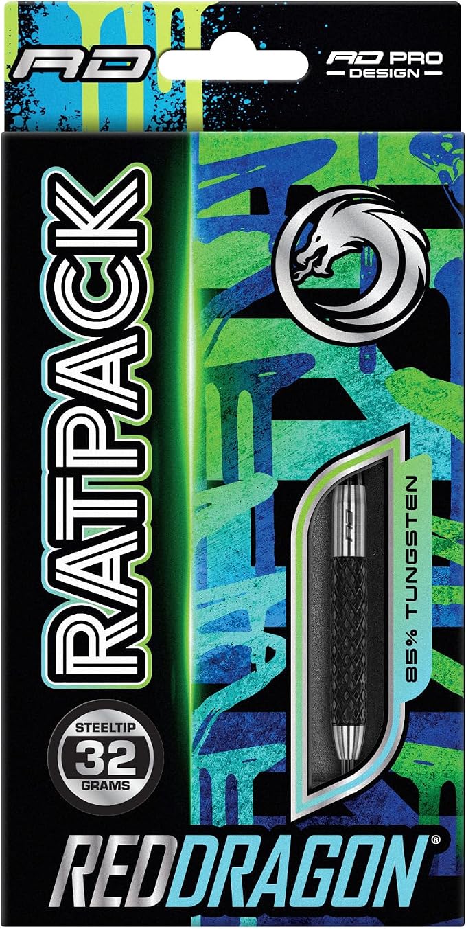 RED Dragon Rat 26g, 28g, 25g, 30g, 32g or 35g Tungsten Darts Set with Flights and Stems