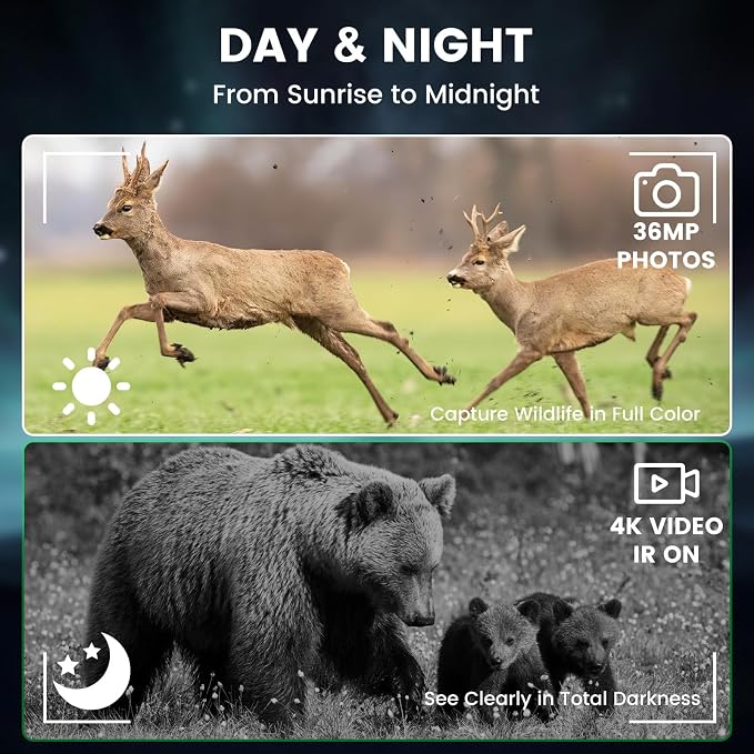 Night Vision Goggles for Adults, 4K Night Vision Binoculars with 5000mAh Rechargeable Battery and 32GB TF Card for Hunting, Wildlife Observation and Security
