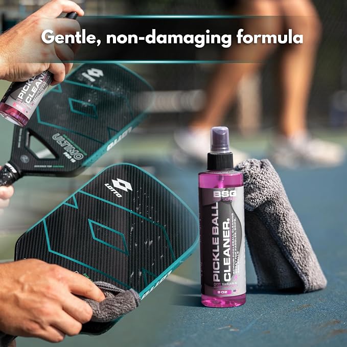 Pickleball Paddle Cleaner, Grip & Paddle Reset Spray, Erase Dirt & Grime, Improve Accuracy, Remove Sweat and Scum | 8 floz
