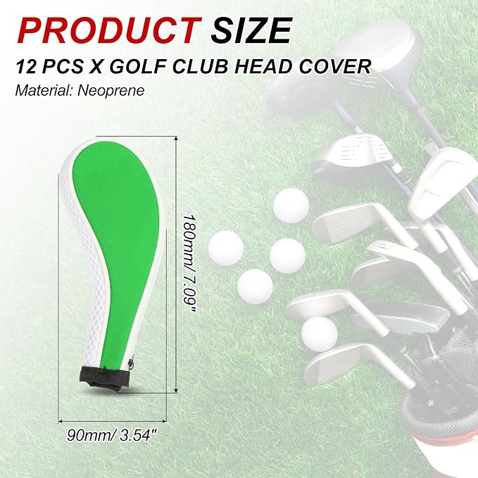 PATIKIL Golf Club Head Cover, Number Golf Club Irons Covers Neoprene Driver Headcover Golf Lovers Gifts