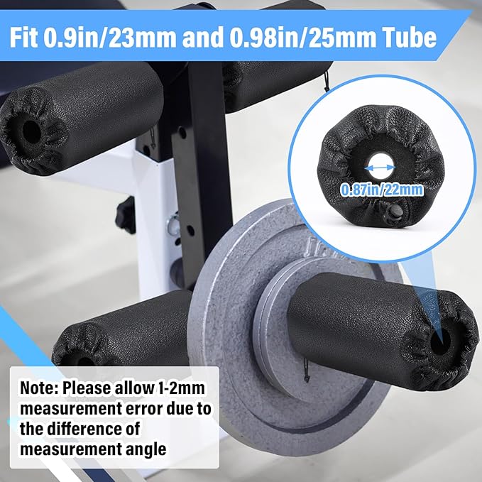Hollowfly 4 Pcs Foam Foot Pads Foam Roller Pad Replacement for Weight Bench Inversion Table and Gym Exercise Equipments(7 x 3.5 x 0.8 Inches)