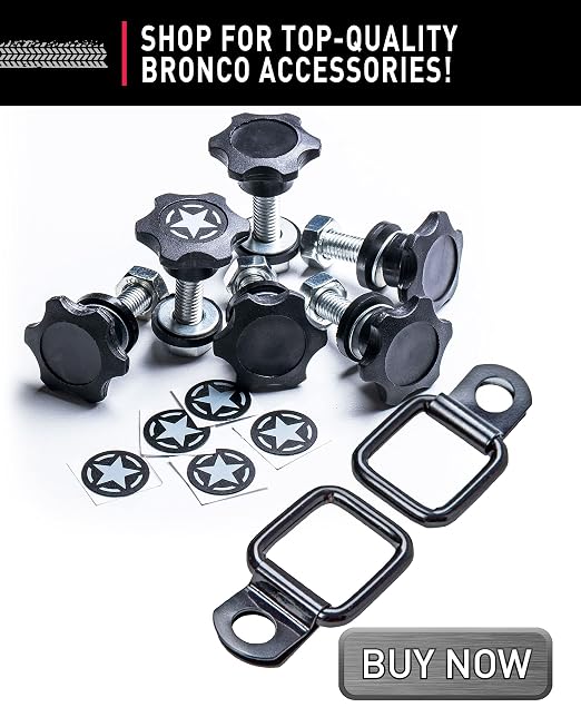 GPCA - GP Star Thumb Screws and D-Rings Set, Easy-to-Install M8 Bolt & Tie Downs, for Quick Cargo Cover Installation, Jeep Wrangler Accessories for 4xe, JL, JT, JK and More, Patented, 8 Packs