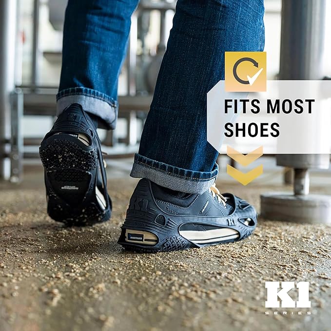 K1 Series SG1 Non-Slip Grip on Oil & Grease for Work/Safety Shoes - Traction Aids for Men & Women in Food Service, Warehouse