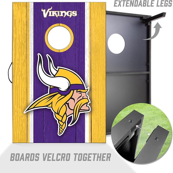 YouTheFan NFL 2' x 3' Portable Cornhole Game with Logo Bags