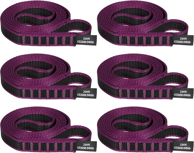 18mm Nylon Climbing Sling Runner 23KN CE2008/EN566 Certified - Webbing Straps for Outdoor Rock Climbing, Rappelling, Swing, Yoga Hammock etc