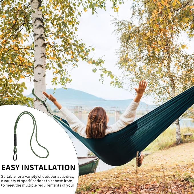 Heavy Duty Tree Swing Ropes, Hammock Tree Straps Hanging Kit, for Outdoor Swings Hammock Playground Set Accessories (5ft,61",Green,2Pack)