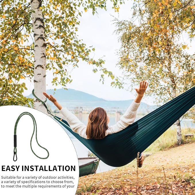Heavy Duty Tree Swing Ropes, Hammock Tree Straps Hanging Kit, for Outdoor Swings Hammock Playground Set Accessories (10ft,121",Green,1Pack)