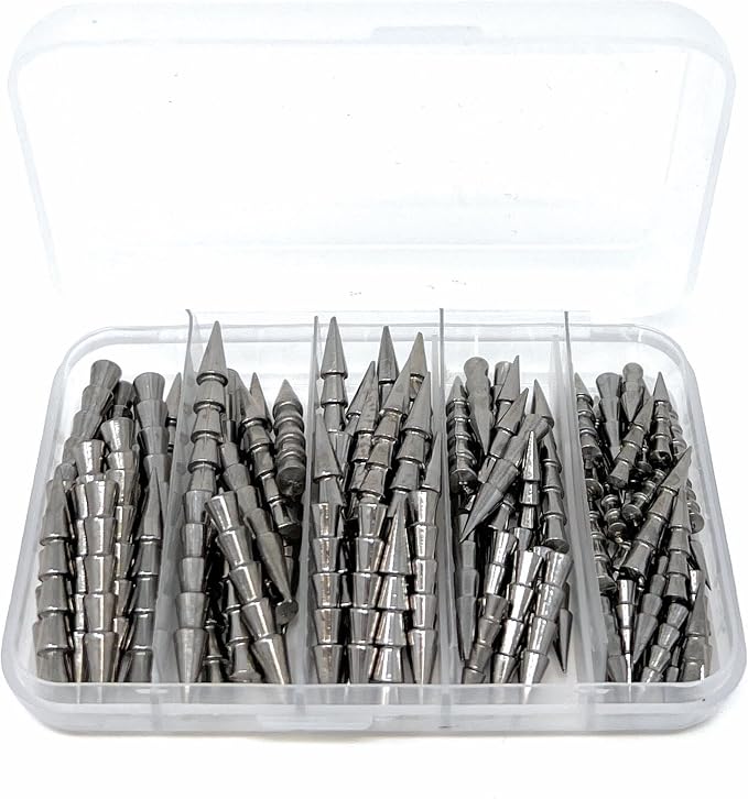 Reaction Tackle Tungsten Nail Weights for Bass Fishing - Insert Sinkers for Soft Plastic Lures, Neko Rig and Wacky Rig