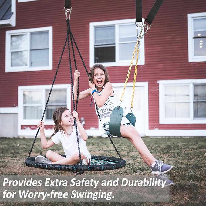 Tree Swing Straps Hanging Kit - 3FT/8FT/15FT/20FT/30FT, Strong & Durable - Holds Up to 5000lbs - Adjustable Tree Swing Straps Fit for All Swings, Hammocks, Safer & Easy Installation (20 FT)