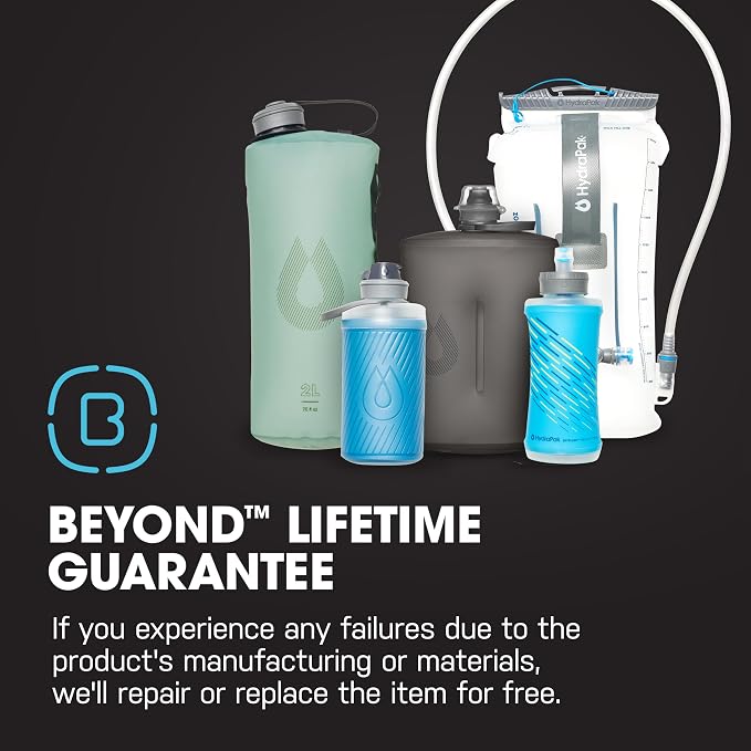 HydraPak Water Reservoir (1.5L, 2L, 3L) - Hydration Bladder Fits Most Backpacks – High-Flow Bite Valve, Leak Proof, Fully Reversible, and Dishwasher Safe