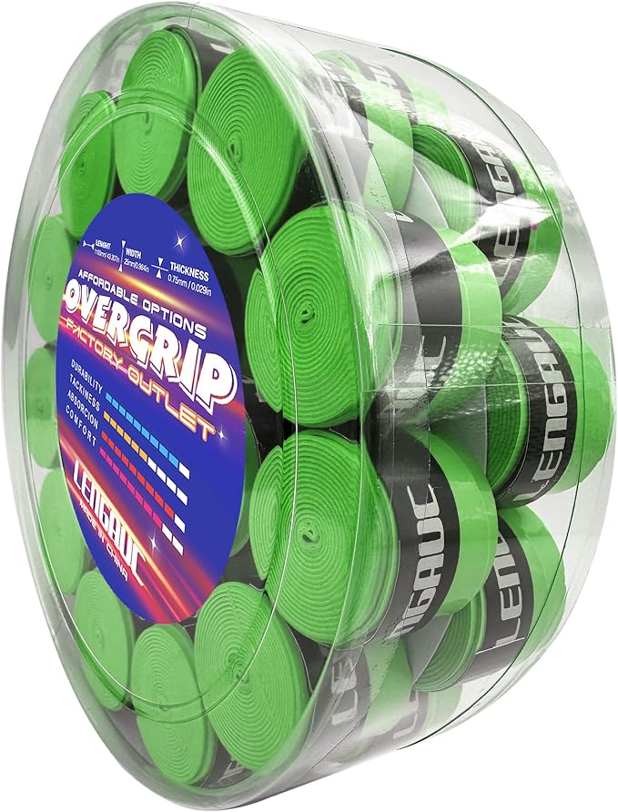 Tacky Overgrips,Tennis/Badminton/Pickleball/Paddle 30/60 Pack, Tacky Anti-Slip and Absorbent Grip, Colorful,Comfort Grip Tape,Absorb Sweatbands Anti Slip