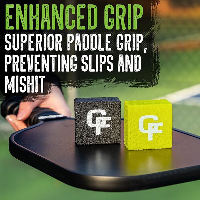 Gradient Fitness Pickleball Paddle Eraser, Pickle Ball Racket Natural Cleaner, Efficiently Removes Ball Residue, Dust, Dirt, & Minor Scrapes/Scratches, Increases Grit