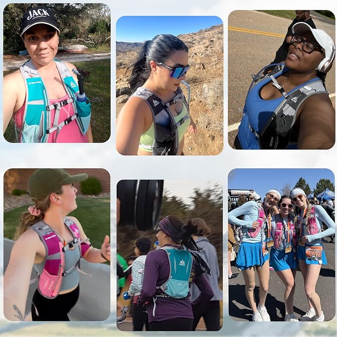 Azarxis Hydration Running Vest Backpack Pack 5L 5.5L for Women and Men Jogging Trail Race Marathon Cycling Hiking
