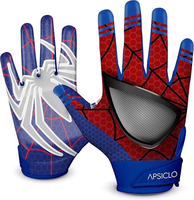 Sticky Football Receiver Gloves Silicone Grip Youth & Adult Sizes