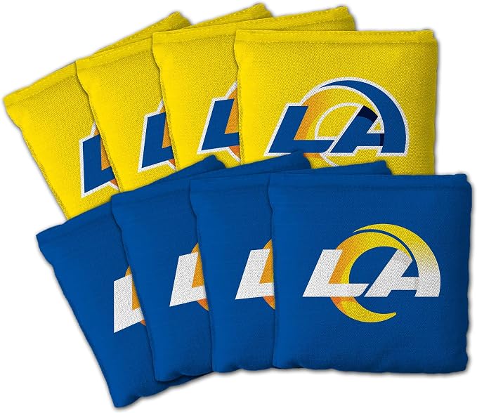 YouTheFan Officially-licensed NFL Set of 8 Cornhole Bags - All Weather Dual Sided Slide & Stop - regulation size