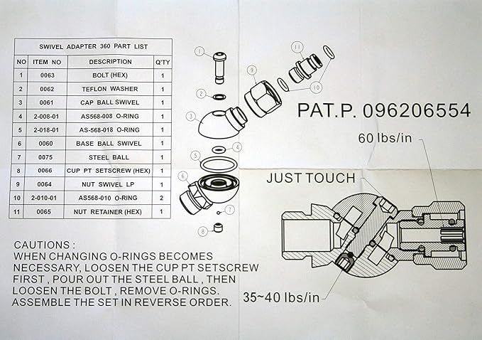Trident 360 Degree Regulator Swivel