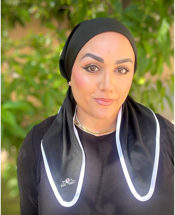 Dry Fit Pretied Activewear Head Scarf, Non-Slip Velvet Band Attached, Lightweight Adjustable Headcover