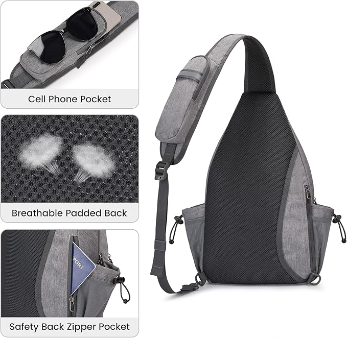G4Free Pickleball Bag, Crossbody Sling Bag for Men Women, Pickleball Backpack, Pickle Ball Paddle Bag Gifts for Sports
