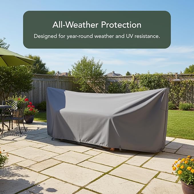 Covermates Elite Hammock Cover – Weather-Resistant 300D Polyester with Double-Stitched Seams, Adjustable Buckle Straps & Lightweight All-Weather Protection, 188W x 58D x 20H, Charcoal