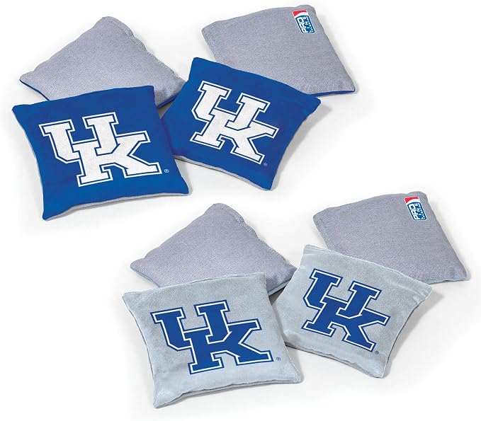 NCAA College Dual Sided Bean Bags by Wild Sports, 8 Count, Premium Toss Bags for Cornhole Set - Great for Tailgates, Outdoors, Backyard