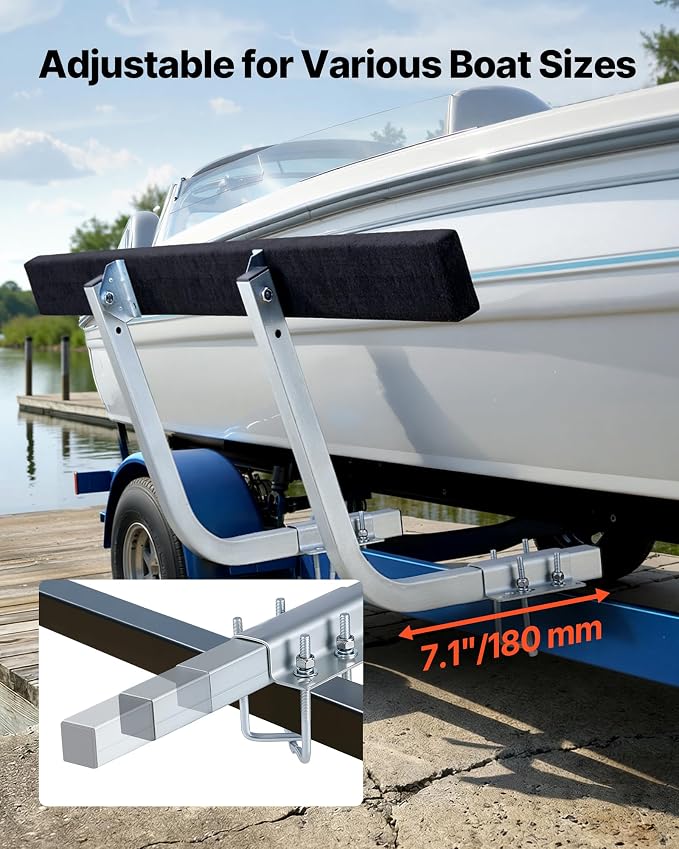 VEVOR Boat Trailer Guide, 16.7"- 60″ Adjustable Design Trailer Guide Poles, 2PCS Trailer Guide-Ons for Ski Boat, Fishing Boat or Sailboat Trailer
