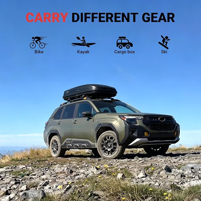 Roof Rack Cross Bars Compatible with Subaru Forester 2014-2026(Not for Wilderness) Aluminum 260 LBS Crossbars Rails Cargo Rooftop Bike Snowboard Skiboard Luggage Rack Cargo Carrier