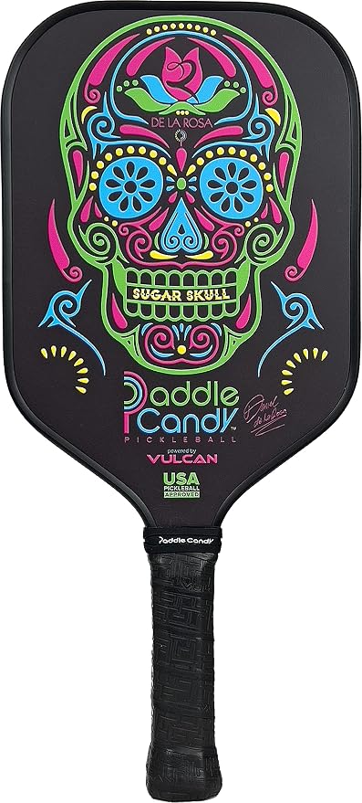 Vulcan | Paddle Candy Sugar Skull Pickleball Paddle | Hybrid Performance | Polypropylene Core | USAP Approved | Multiple Options