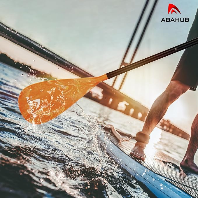 Abahub 3-Piece Stand up Paddles, Lightweight Paddleboard Paddle Oars for Paddleboard, Adjustable Aluminum Alloy Shaft 68" - 84"
