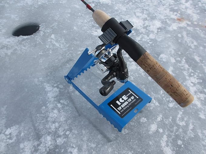 Original Blue Ice Fishing Tip Down-Tip Up- Sensitive to The Slightest Fish Bites- Fits Most Spinning Reels and Some Smaller Straight-Line Reels.
