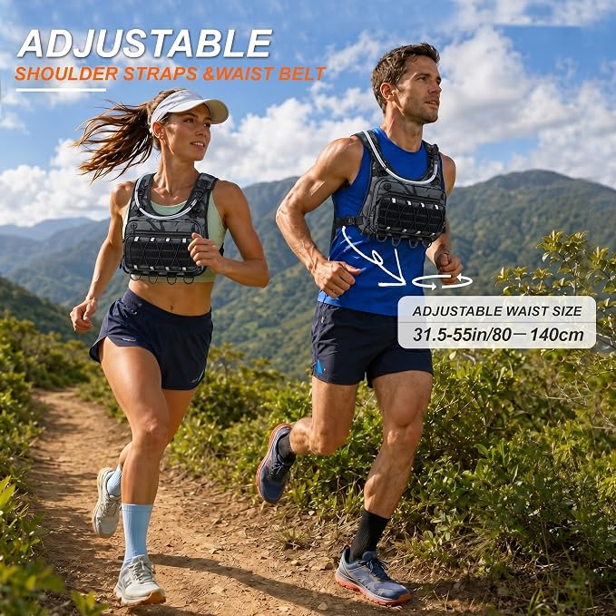 BECOJADDE Running Vest for Men with 2L Water Bladder Tactical Hydration Backpack Adjustable Lightweight Chest Pack for Marathon Hunting Cycling