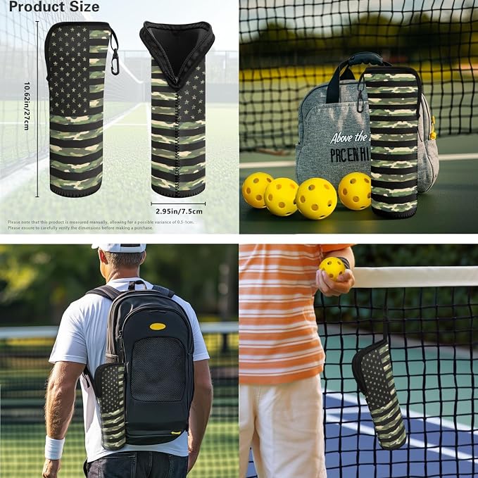 Pickleball Paddles Set 3PCS Pickleball Paddle Case Pickleball Racket Pickleball Bag Ideal for Beginners Gifts