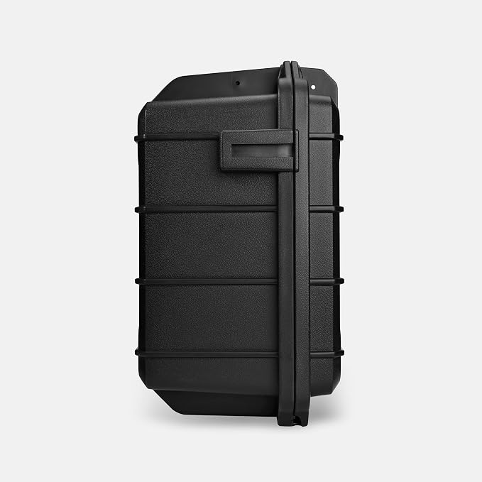 Fishing Reels Storage Case 15Inches,Heavy Duty Waterproof Fishing Wheel Protective Hard Case, Tackle Collection Holder Box, 9pcs Adjustable Shockproof Dividers (Black)