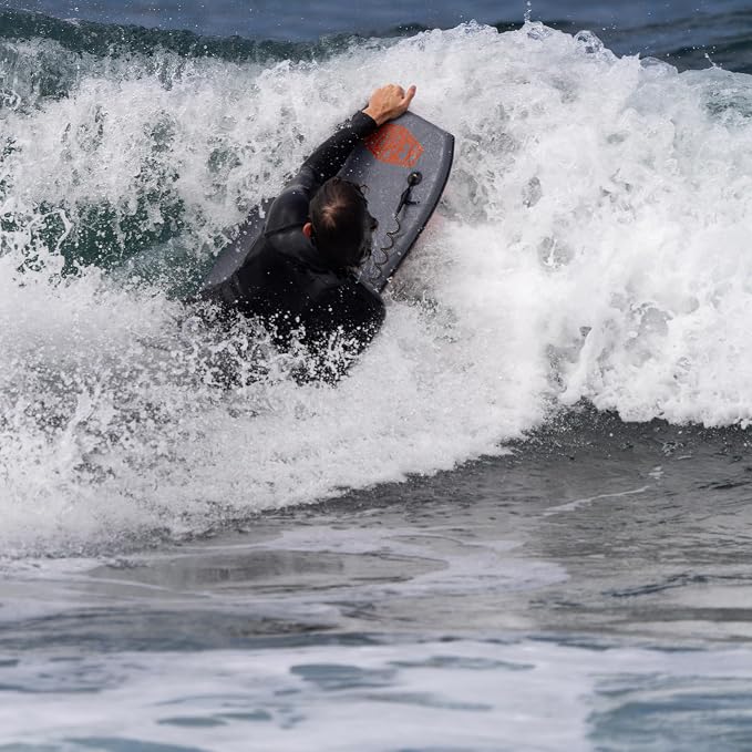 Ho Stevie! Bodyboard Leash - Comfy & Tangle-Free: Adjustable Padded Bicep Cuff, Strong 7mm Coiled Cord